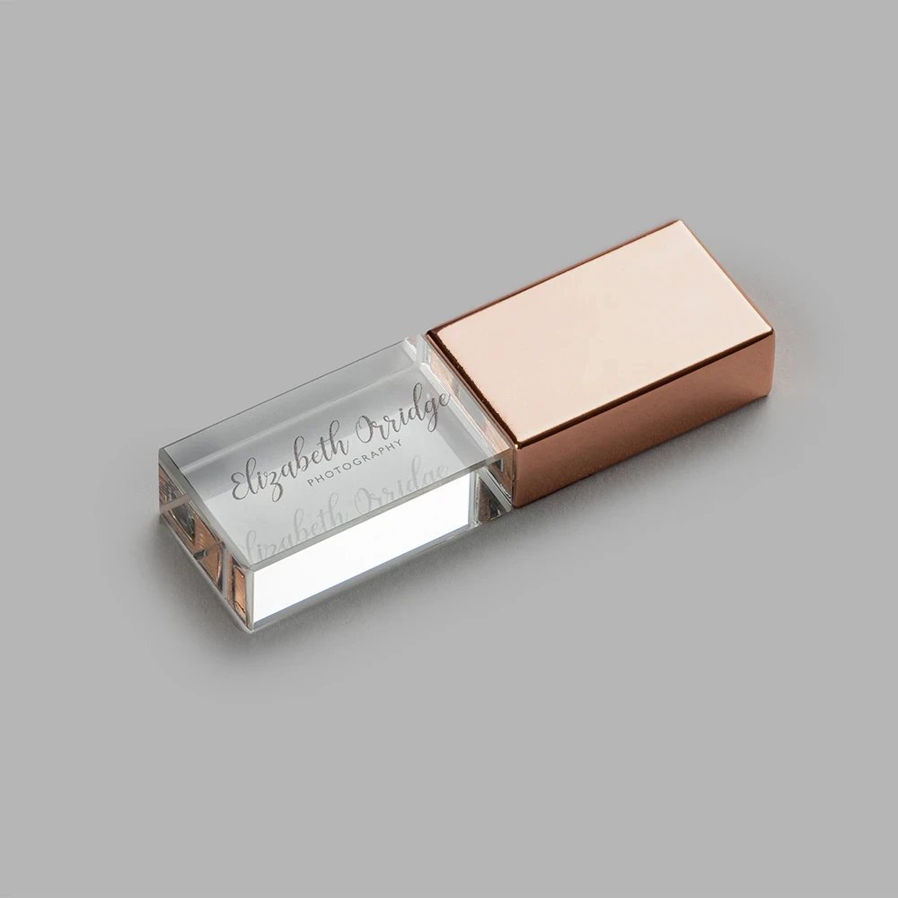 Rose gold crystal USB