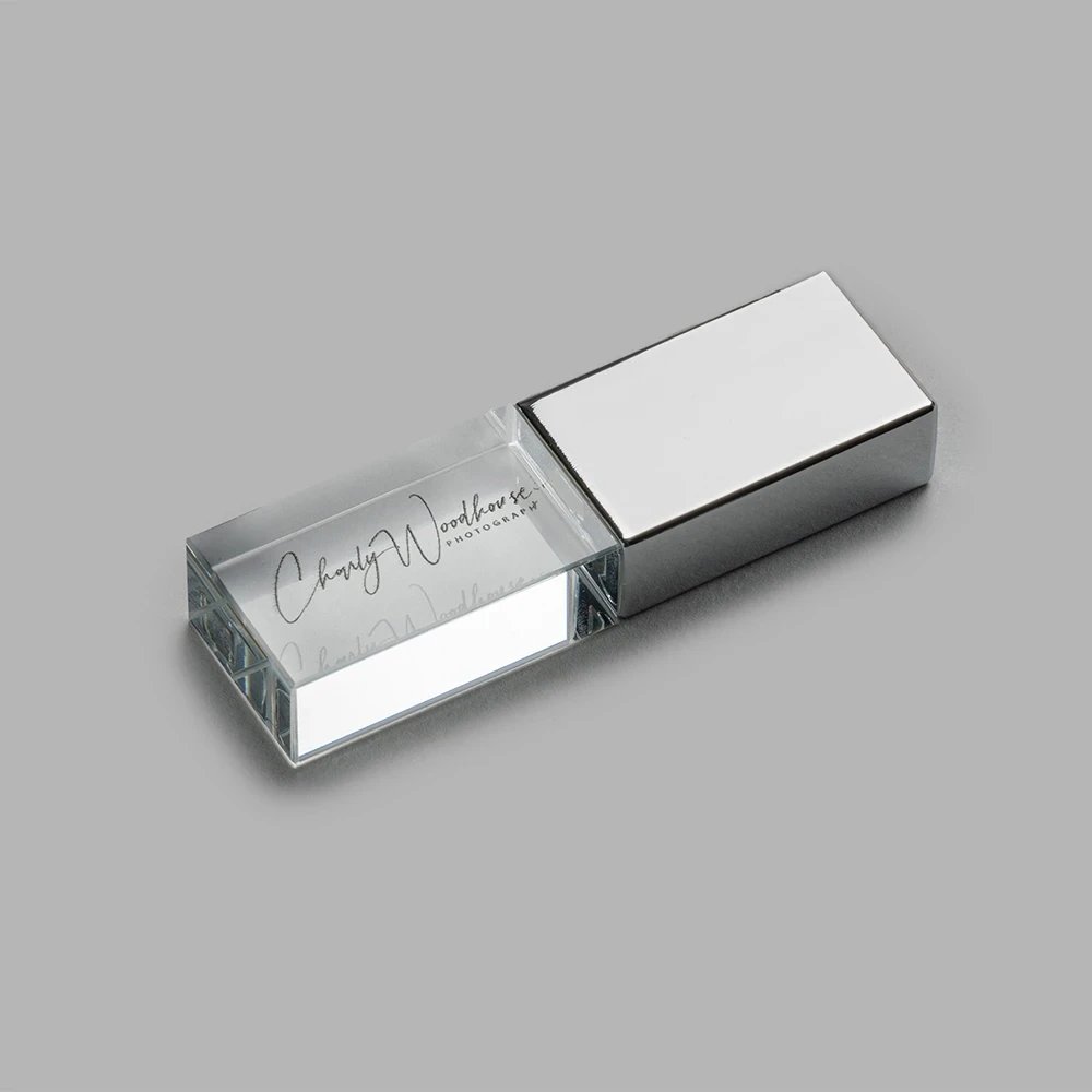 Silver crystal USB