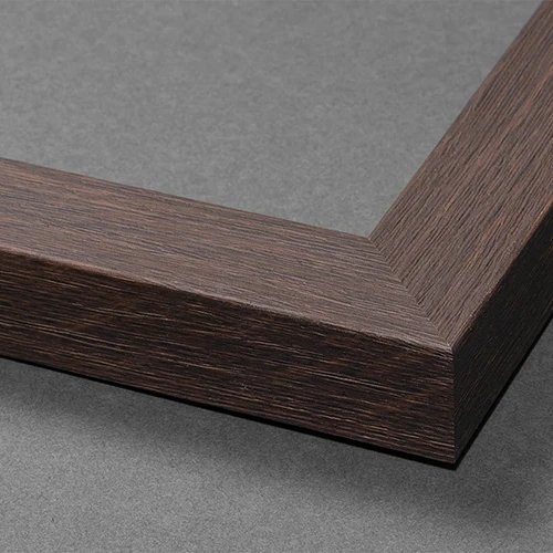 Dark wenge wood-grain picture frame corner