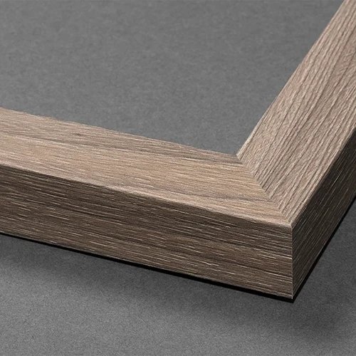 Walnut wood-grain picture frame corner