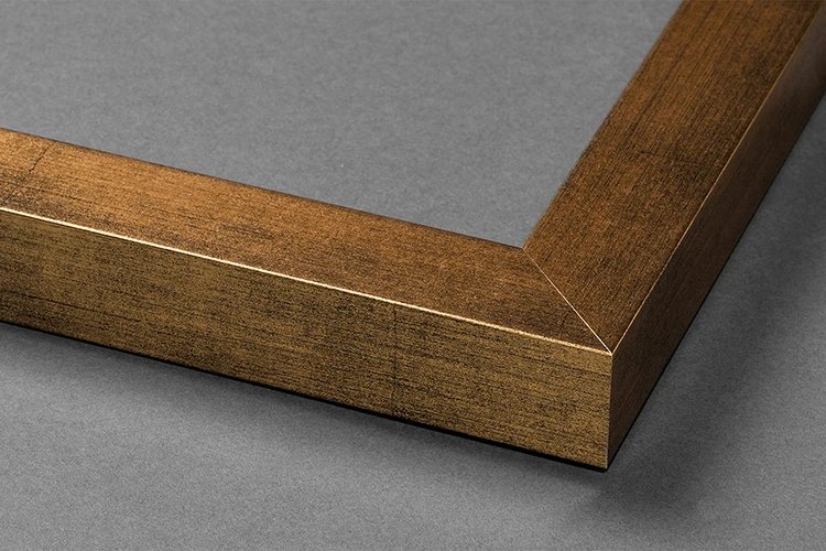Brushed gold picture frame corner