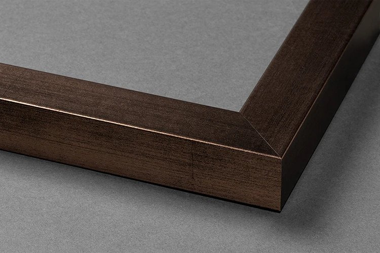 Brushed bronze picture frame corner