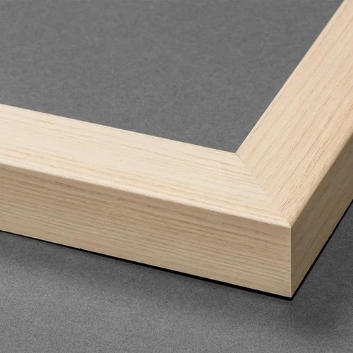 Pale ash wood-grain picture frame corner
